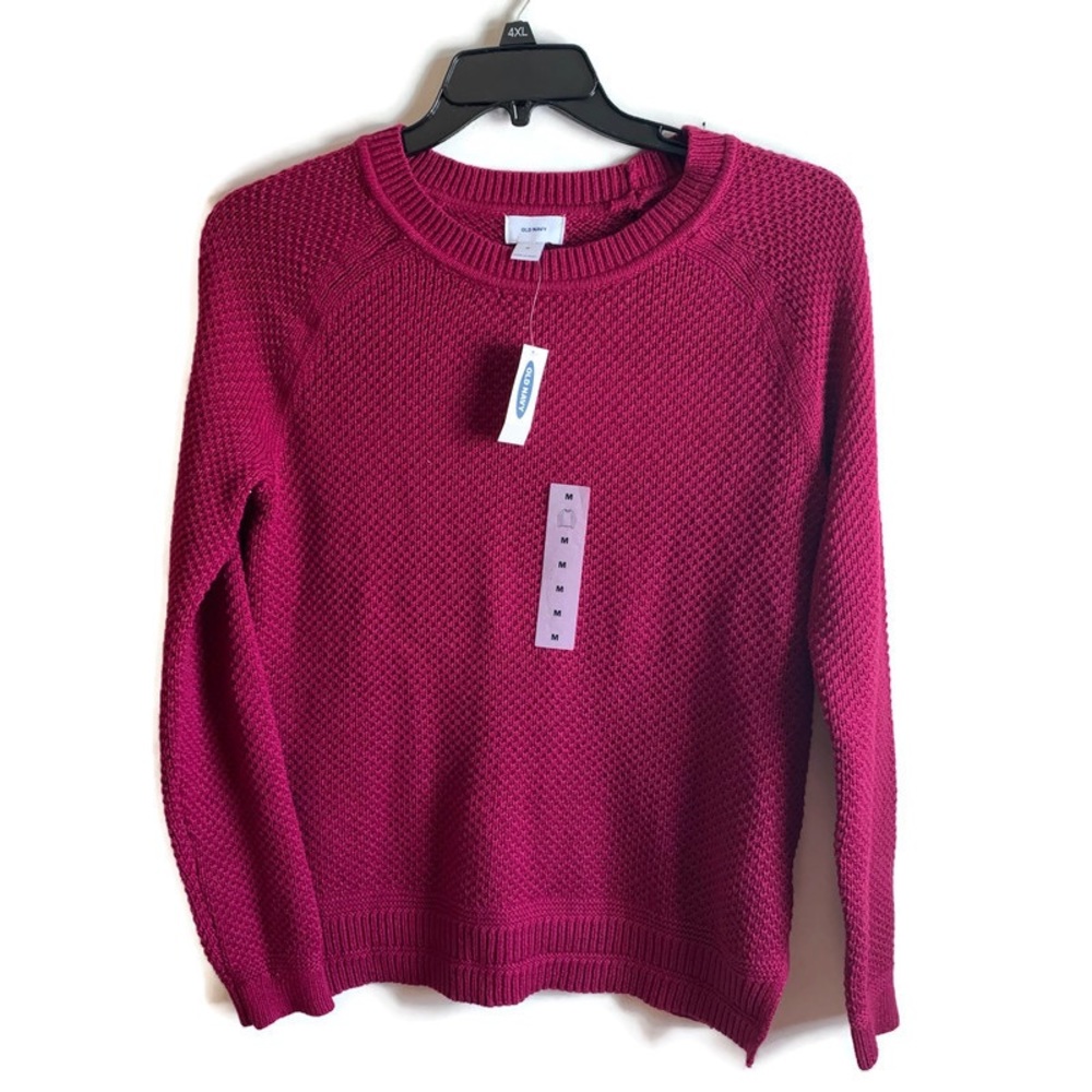 NWT Old Navy Crew Honeycomb Knit Relaxed Fit Sweater